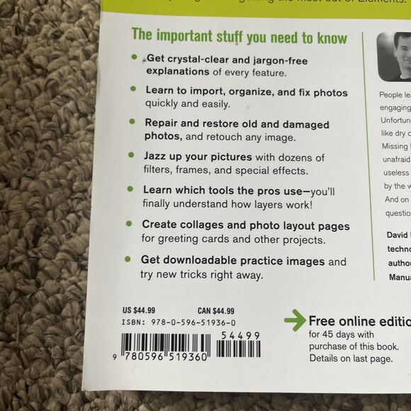 Photoshop Elements 6 for Mac: The Missing Manual By Barbara Brundage Paperback - Picture 6 of 9